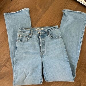 Levi’s ribcage bootcut high rise jeans